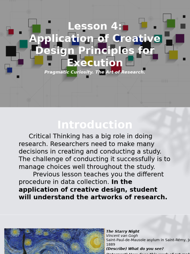 Applying Creative Design in Research | PDF | Cognition | Science