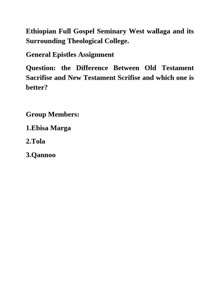 General Epistle Assignment | PDF