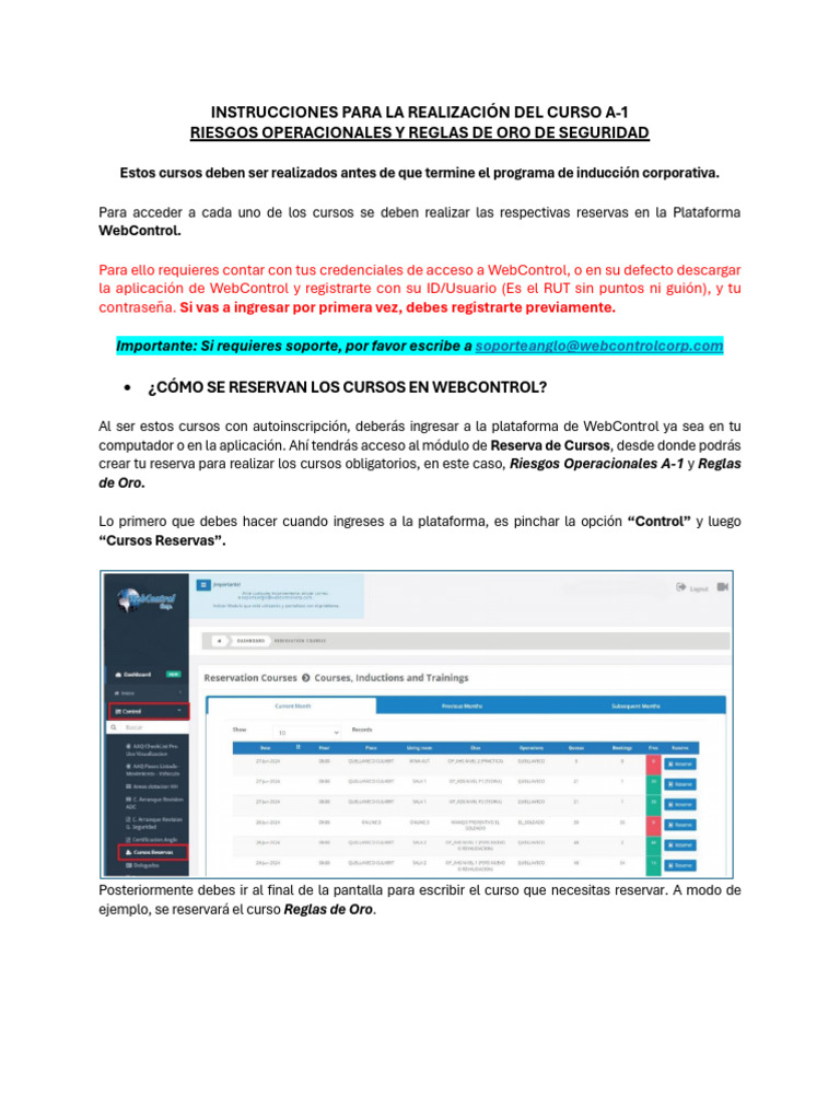 Instrucciones para Cursos WebControl | PDF | Informática | Software
