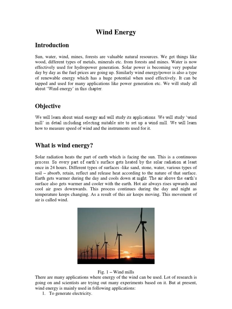 Wind Energy | PDF | Wind Power | Wind Turbine