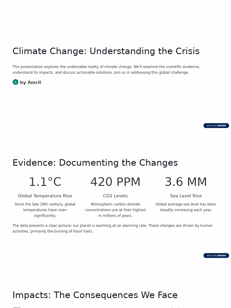Climate Change Understanding The Crisis | PDF | Climate Change ...