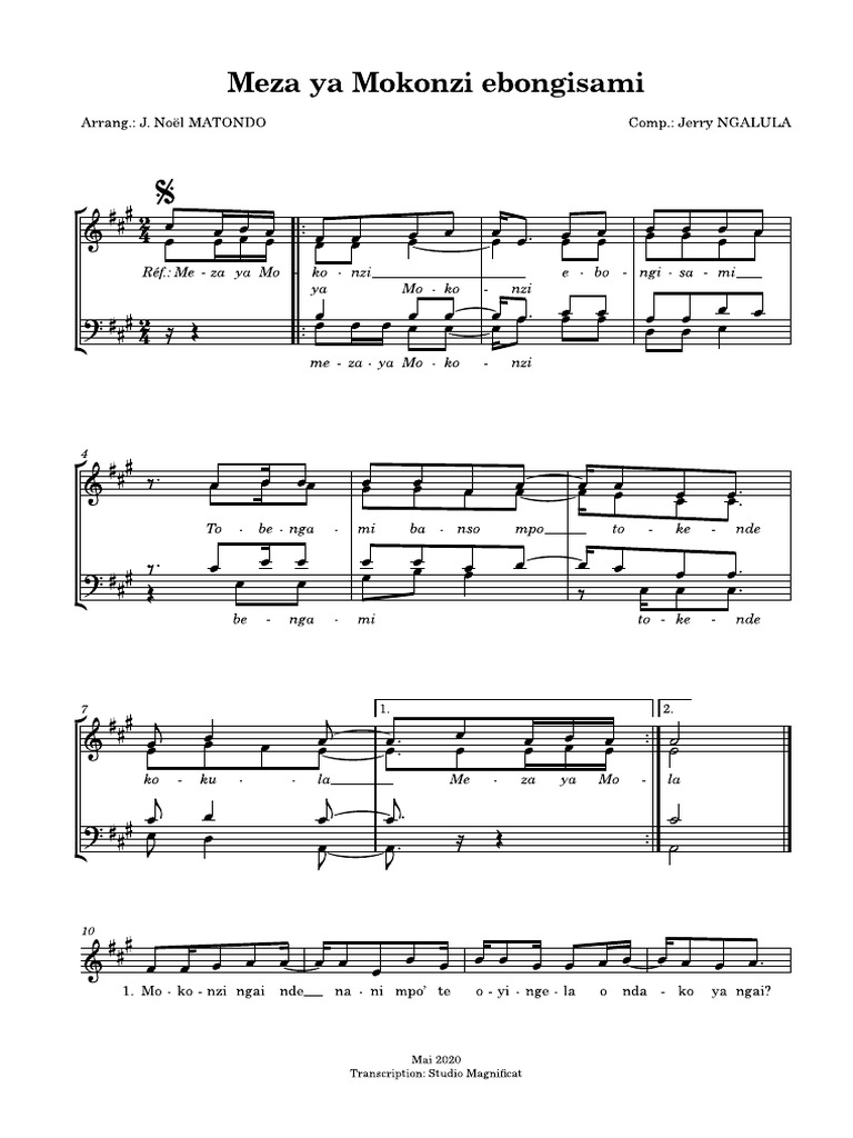 Meza Ya Mokonzi Ebongisami-V1-Jerry NGALULA | PDF