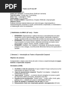 Planos Diários de Teatro para 4º Ano | PDF | Teatro | Emoções