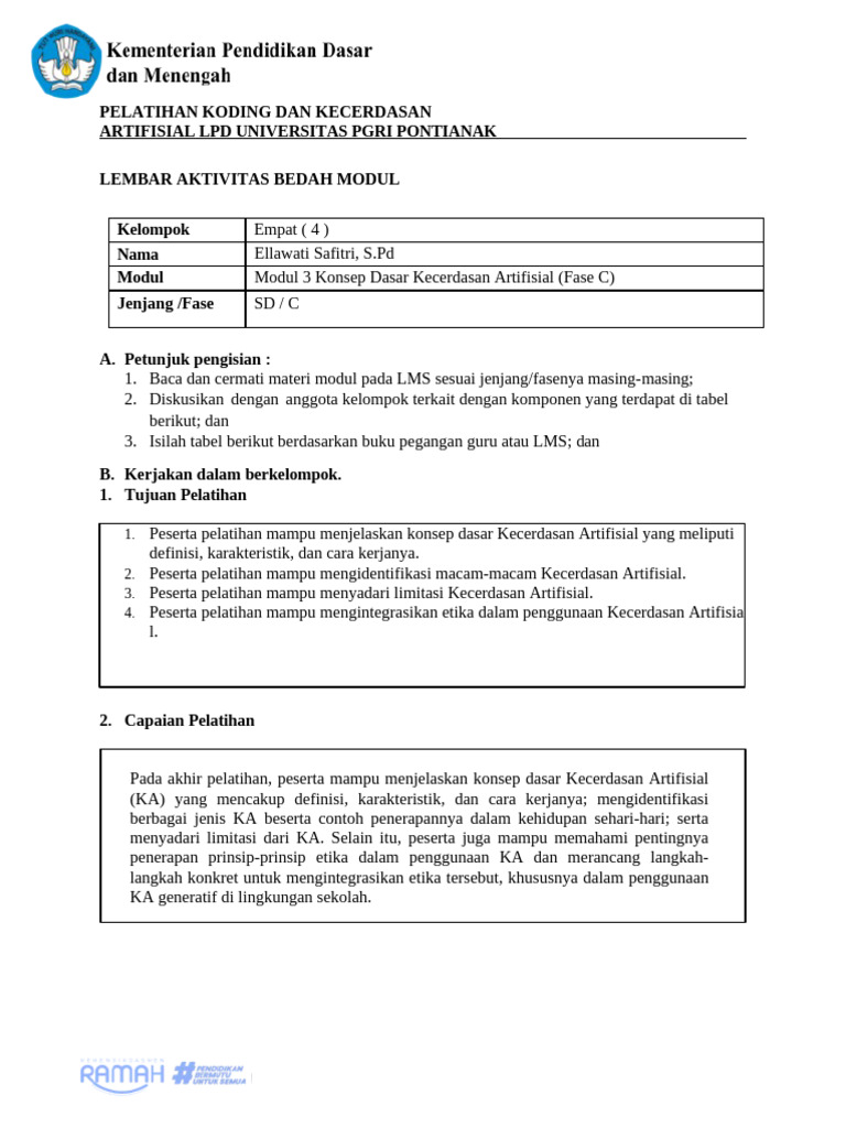 Limitasi Kecerdasan Artifisial dalam Pendidikan | PDF