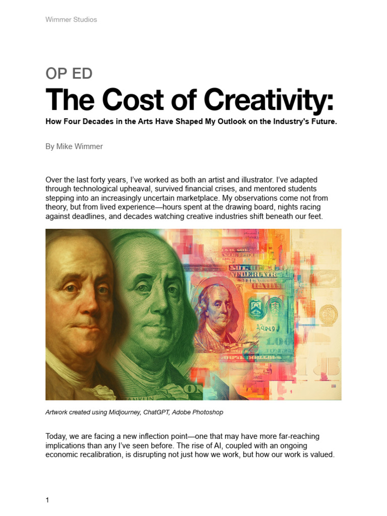 The Cost of Creativity by Mike Wimmer | PDF