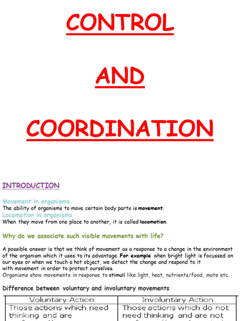 Control and Coordination Science X D 24-07-2024 | PDF | Plant Hormone ...