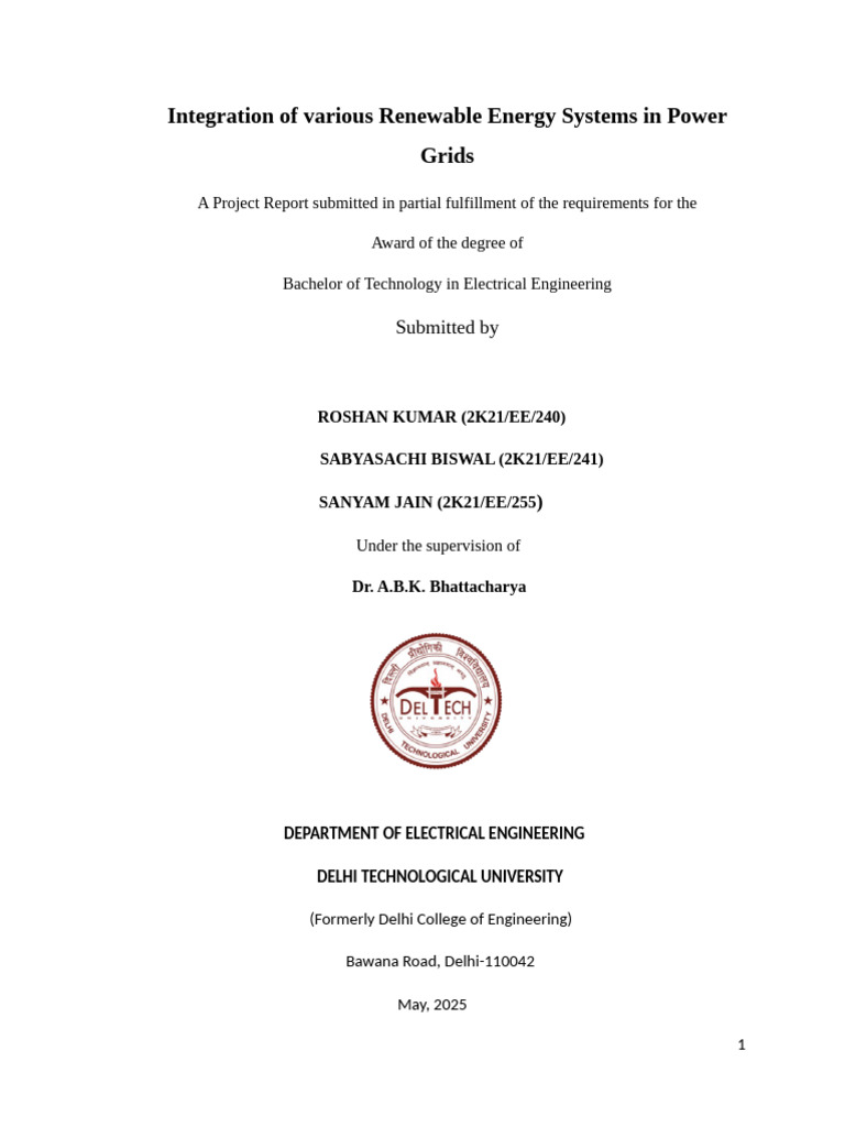 Renewable Energy Systems Integration | PDF | Electrical Grid | Wind Power