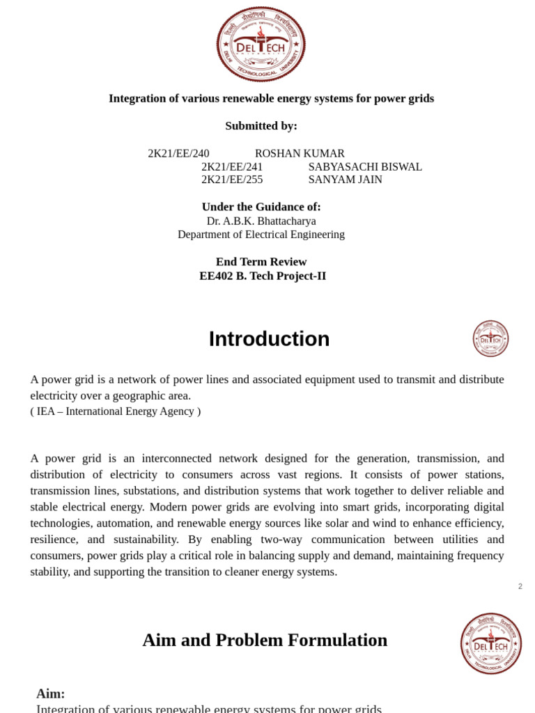 Renewable Energy Integration in Grids | PDF | Electrical Grid | Smart Grid