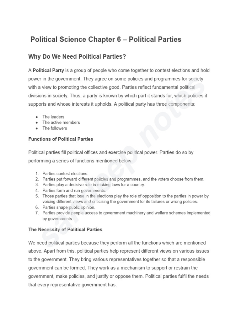 Understanding Political Parties in India | PDF | Politics Of India ...