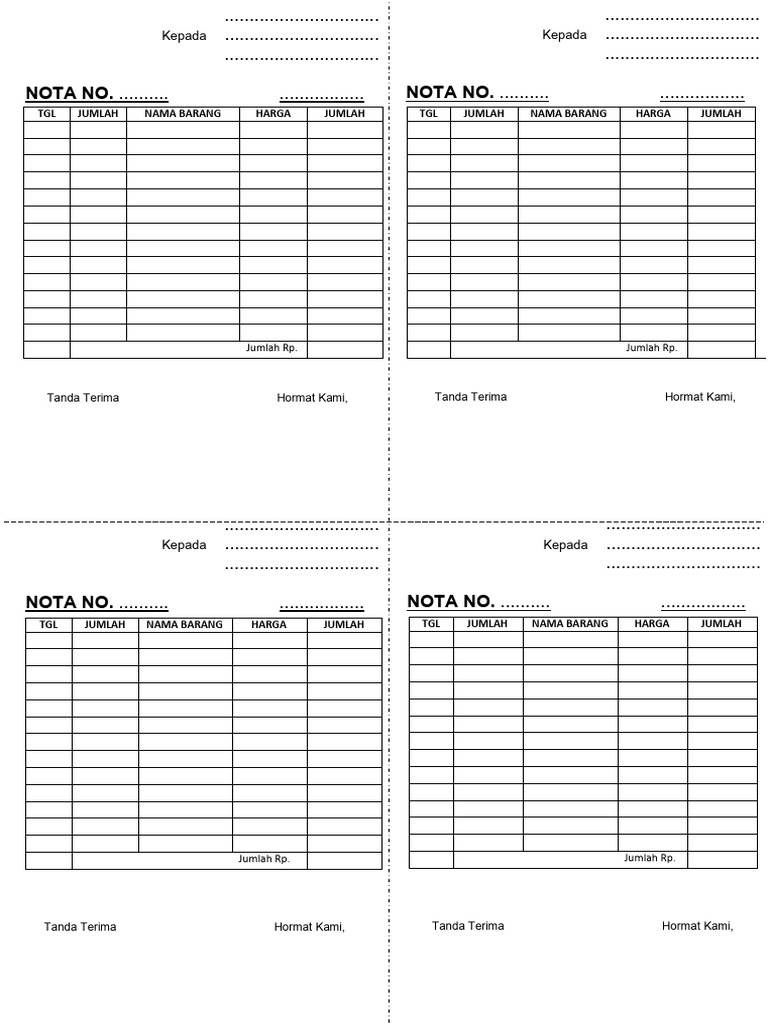 Nota Kosong Paperid | PDF