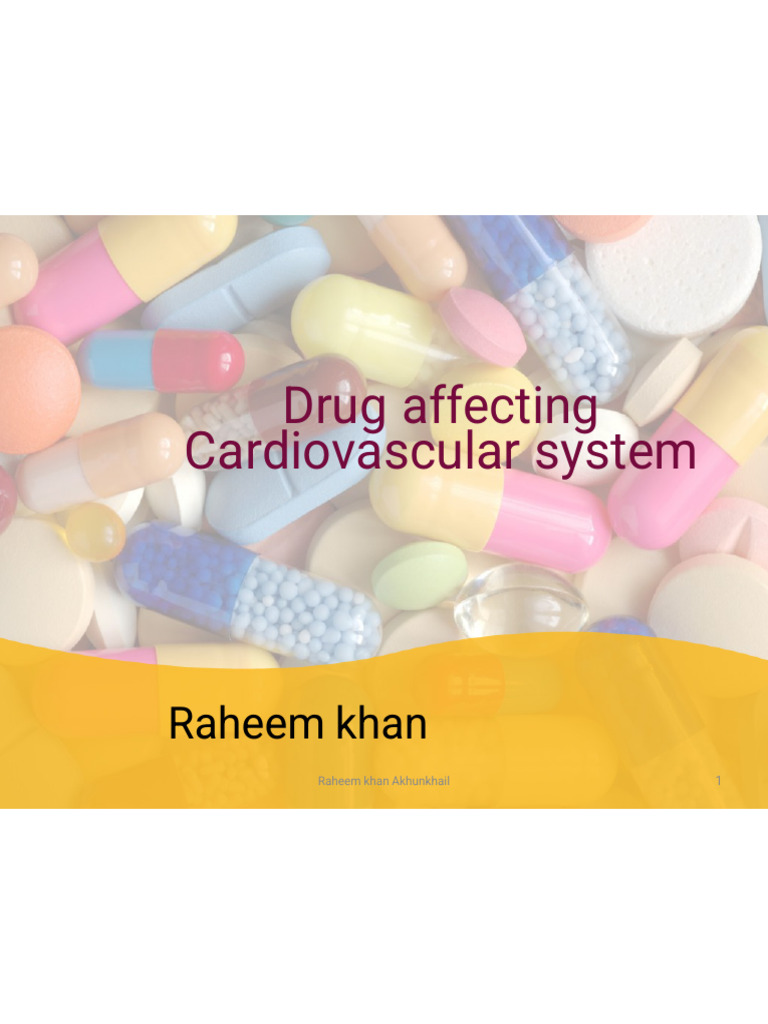 Drug Affecting Cardiovascular System - Nursing | PDF | Angiotensin | Heart