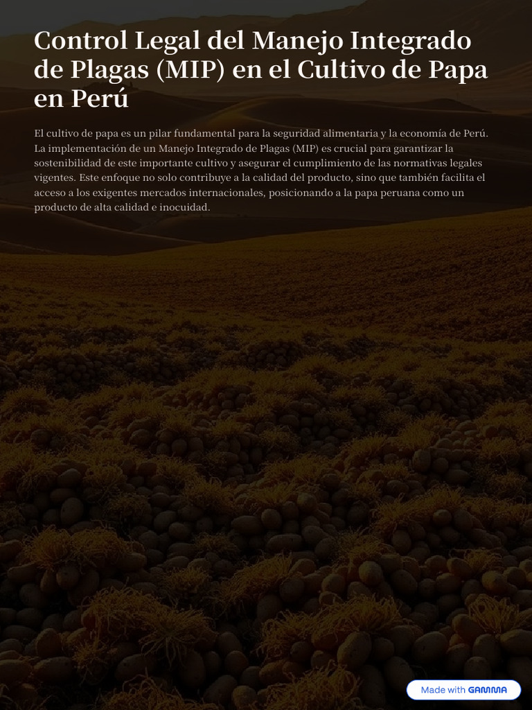 MIP y Control de Plagas en Papa en Perú | PDF | Agricultura | Pesticida