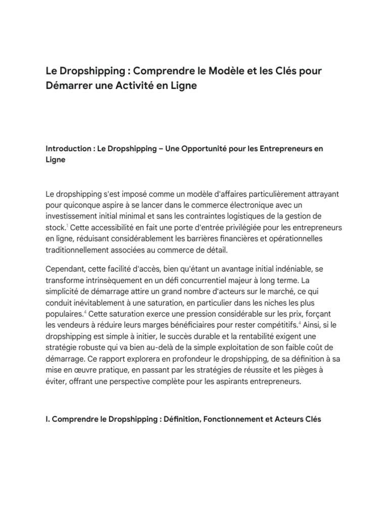 Démarrer en Dropshipping : Guide Pratique | PDF | Marque ...