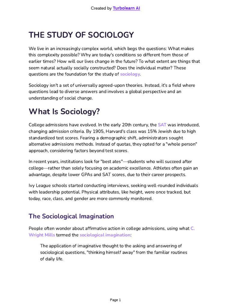 Understanding Sociology and Its Concepts | PDF | Survey Methodology ...