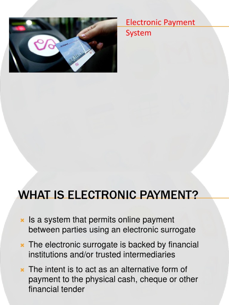 Electronic Payment System Payments Debit Card