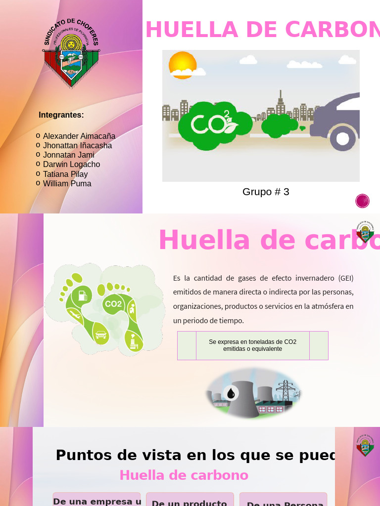 Huella de Carbono Grupo3 | PDF | Huella de carbono | Energía renovable