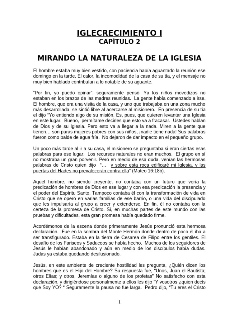 La Naturaleza de la Iglesia Local y Universal | PDF | Cristo (título ...