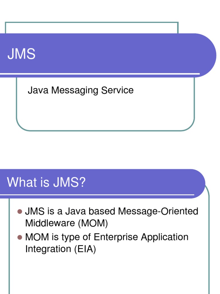 Java Messaging Service | PDF | Computing Infrastructure | Software ...