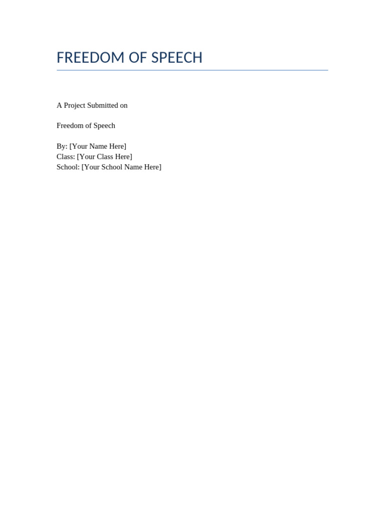 Understanding Freedom of Speech | PDF | Freedom Of Speech | Social Media