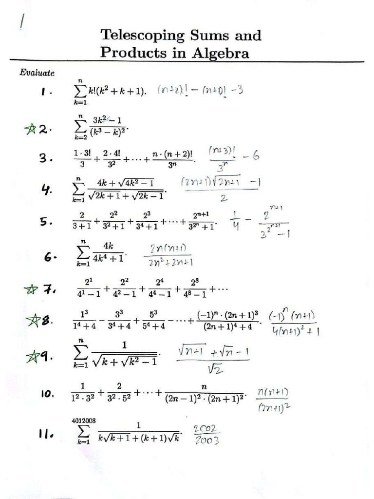 Telescopic Series | PDF