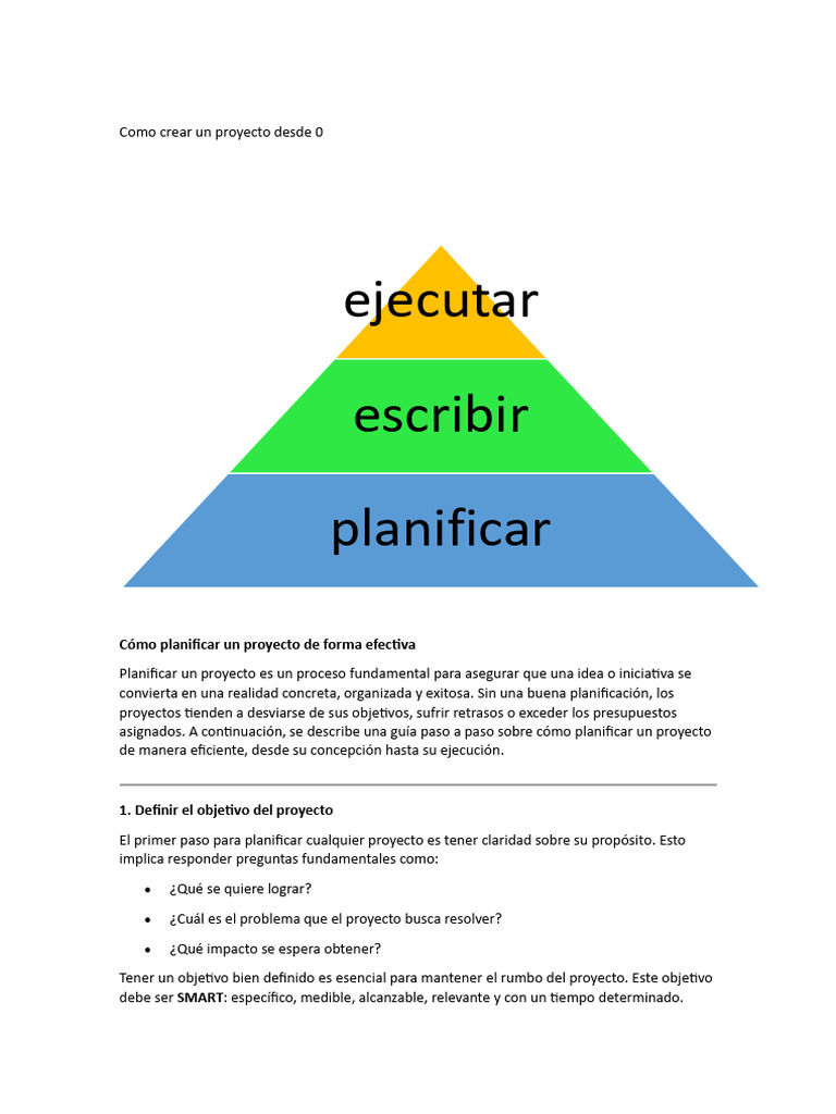 Cómo planificar un proyecto eficazmente | PDF | Presupuesto | Planificación