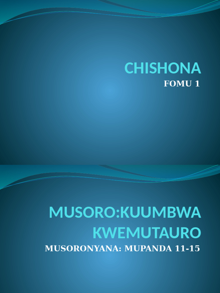 Kuumbwa Kwemutauro Mupanda 11 15 | PDF