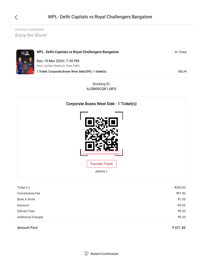 WPL Ticket | PDF