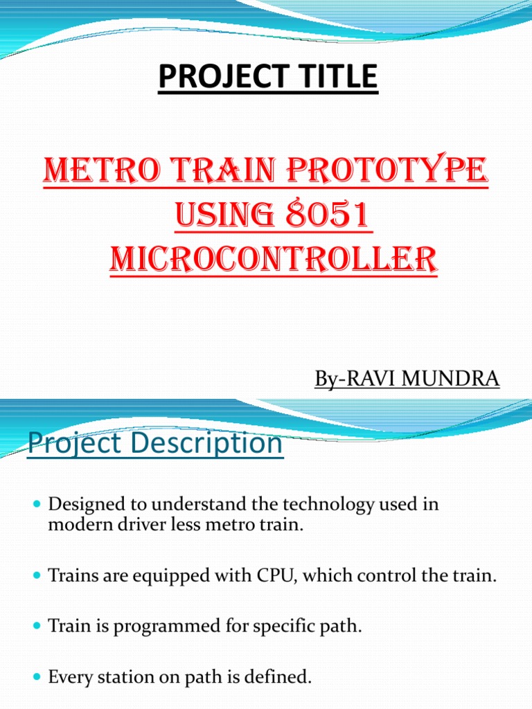 Metro Train Prototype Using 8051 | PDF | Rectifier | Computer Engineering