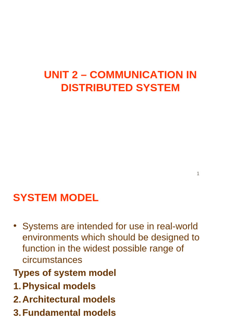 Communication Models in Distributed Systems | PDF | Computer Network ...