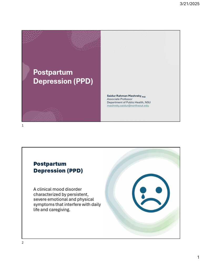 Understanding Postpartum Depression | PDF | Postpartum Depression ...