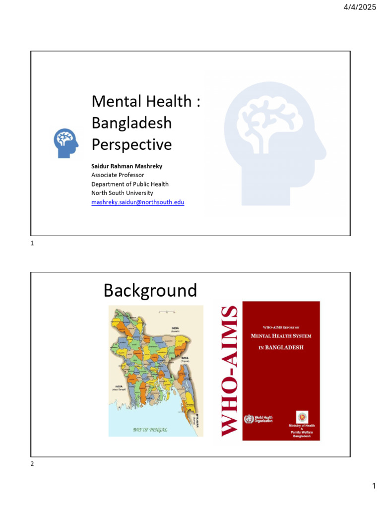 Mental Health Challenges in Bangladesh | PDF | Mental Health | Social Work