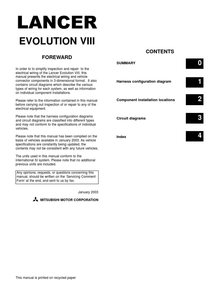 Lancer Electrical Manual | PDF | Technology & Engineering