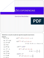 EQUAÇÕES EXPONENCIAIS - Questões Resolvidas