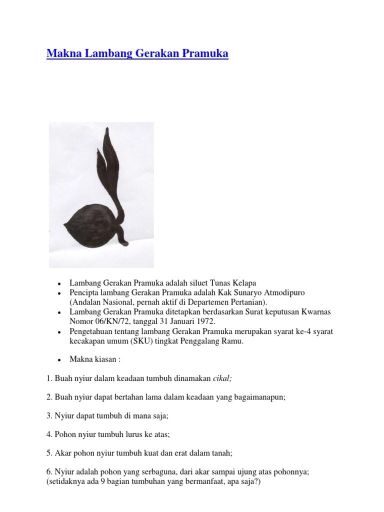 Siapa Nama Penemu Lambang Gerakan Pramuka Info Gtk