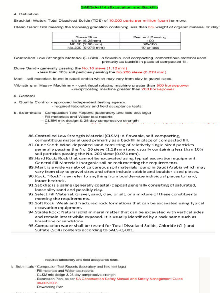 Excavation | PDF