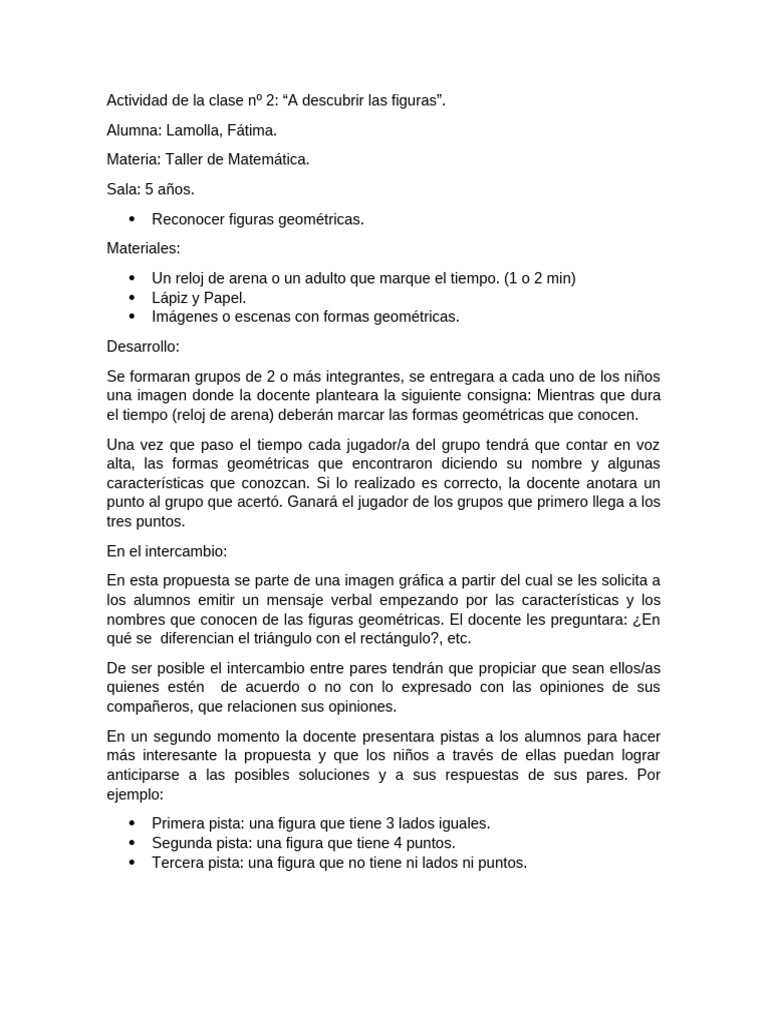 Actividad de Taller de Matematica 3ro | PDF