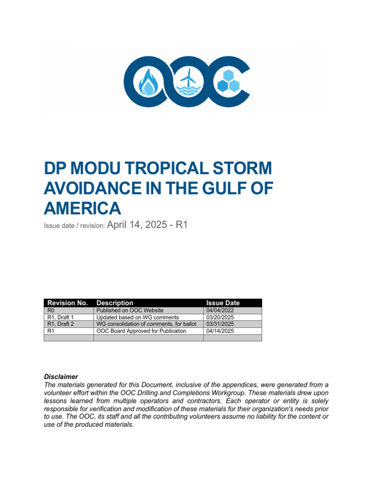 DP MODU Storm Avoidance Guidelines | PDF | Tropical Cyclones