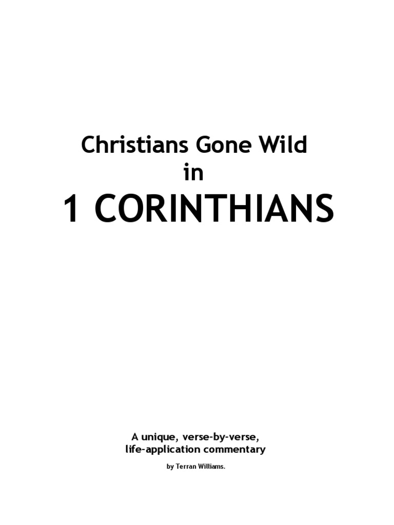 1 Corinthians | PDF | First Epistle To The Corinthians | Grace In ...