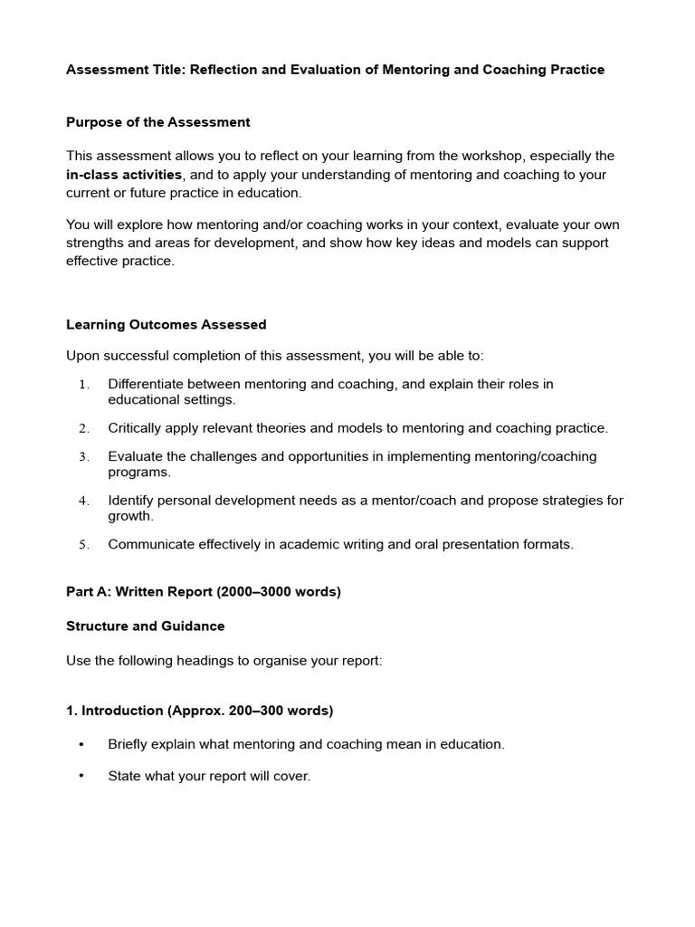 Mentoring and Coaching Evaluation Guide | PDF | Mentorship | Theory