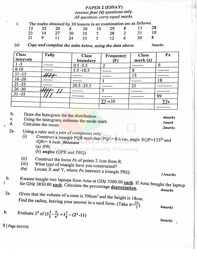 2024 Metro Mock Mathematics 2 | PDF