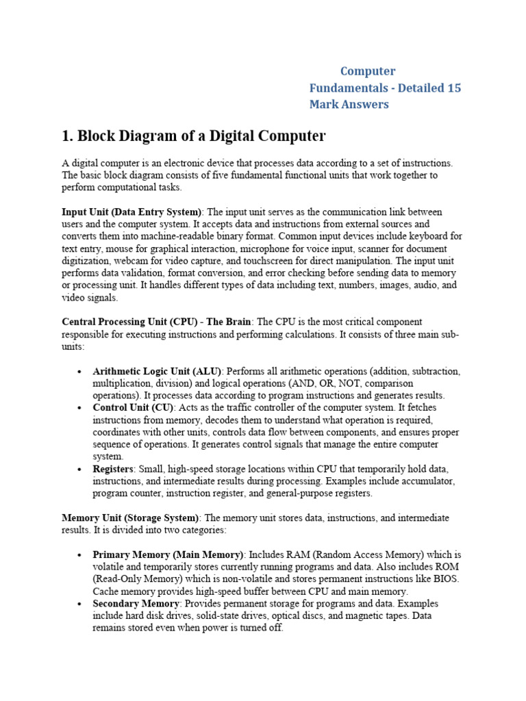 Digital Computer Fundamentals Explained | PDF | Compact Disc | Computer ...