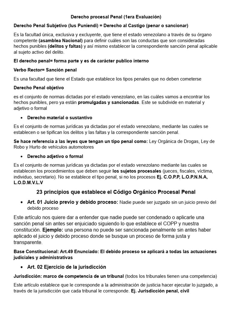 Evaluación de Derecho Procesal Penal | PDF | Debido al proceso | Juez