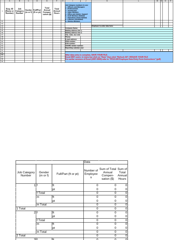 Pay Equity Data Entry Form Template | PDF | Business | Labor