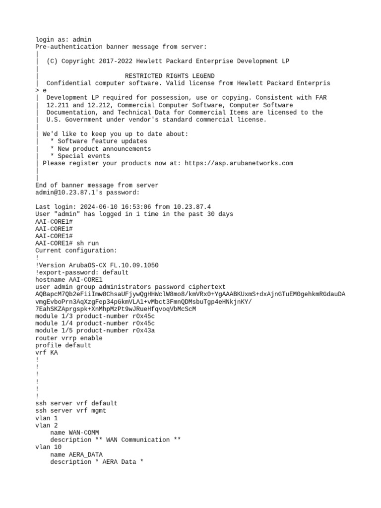 Core Backup | PDF | Ip Address | Secure Shell