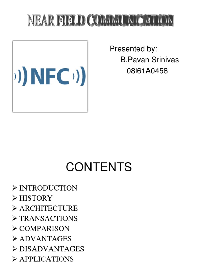 PPT | PDF | Near Field Communication | Radio Frequency Identification
