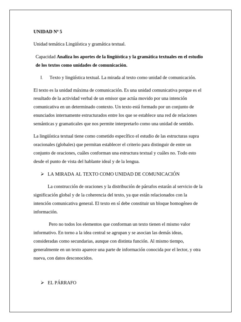 Lingüística y gramática textual | PDF | Lingüística | Oración (Lingüística)