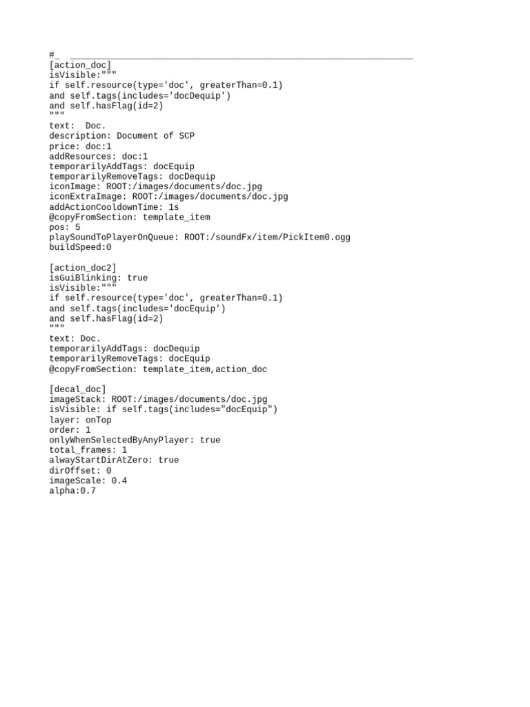 SCP Document Action and Visibility Guide | PDF