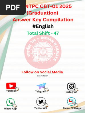 RRB NTPC Graduate Level Answer Key 2025 | PDF | Jurisdiction