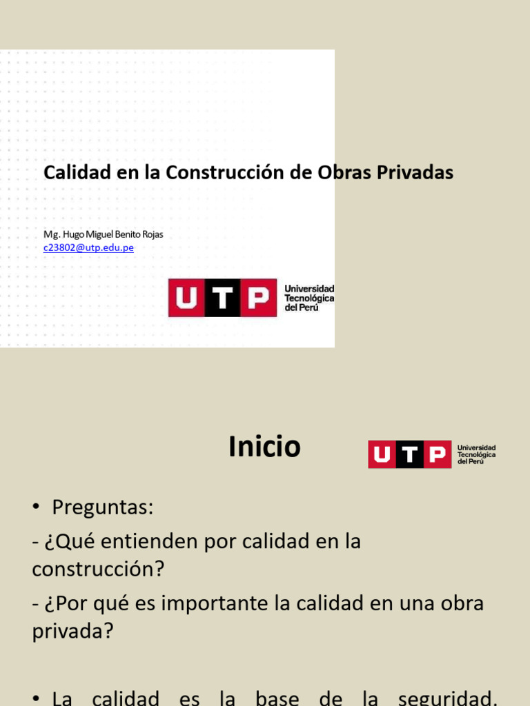 Control de Calidad en Obras Privadas | PDF | Calidad (comercial) | Hormigón