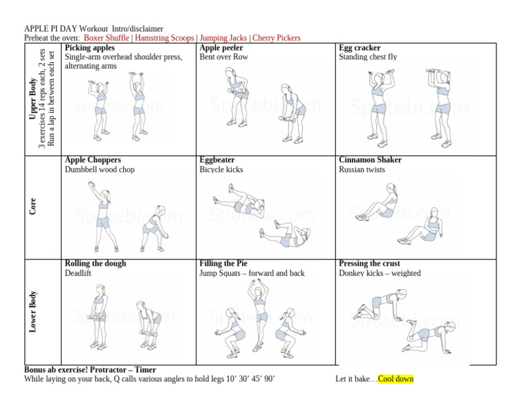 Apple Pi Day Workout Routine | PDF